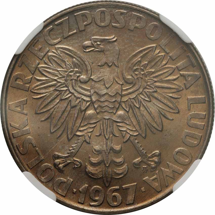 PRL. 10 złotych 1967 Skłodowska NGC MS66
